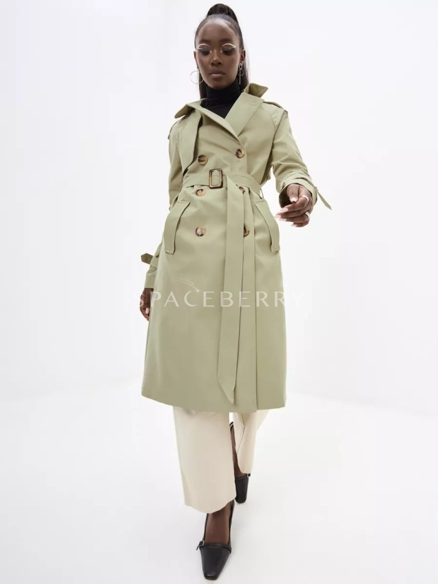 Плащ тренч длинный оверсайз на осень демисезонный